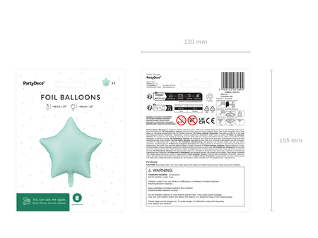 Balon foliowy Cyfra '9', 86cm, jasny beż