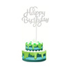 Papierowy topper na tort HAPPY BIRTHDAY SREBRNY WZ.I