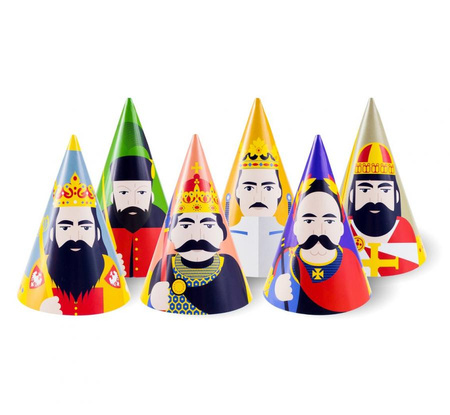 #STAI Czapeczki papierowe "Królewska Impreza", 6 szt. KK