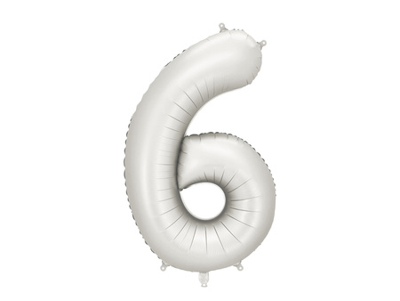 Stojący balon foliowy cyfra ''9'', 84 cm, jasny krem