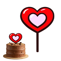 Topper na bento cake 9x12 cm SERCE WALENTYNKI