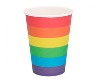 #ZKU Kubeczki papierowe Rainbow, 250 ml, 8 szt.
