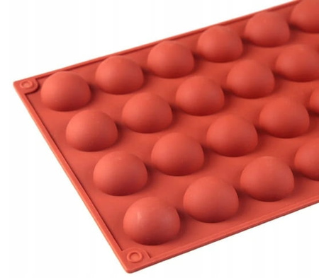 Silikonowa forma do pralin monoporcji żelki PÓŁKULE śr. 2,8 cm 36 gniazd