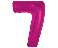 #BFC36 Balon foliowy Smart, cyfra 7, różowa, 92 cm  KK