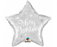 #BFK Balon foliowy 20" QL SHP "Merry Christmas", srebrny KK