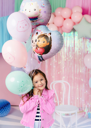Balony Strong 27 cm, Koci Domek Gabi, mix (1 op. / 6 szt.)