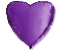 #BFK Balon foliowy 18" FX - Serce (fioletowe), niepakowany
