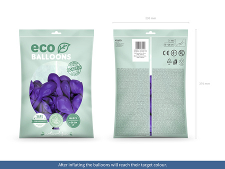 Balony Eco 26cm metalizowane, złoty (1 op. / 100 szt.)