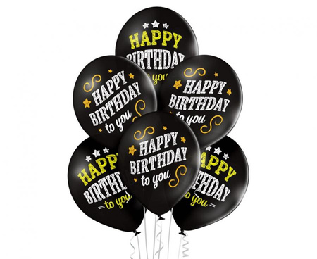 #BL Balony D11 Happy Birthday 2C2S, 6 szt.