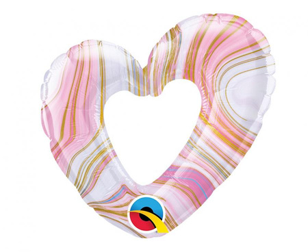 #BFK Balon foliowy 14" QL SHP Marble Hearts KK