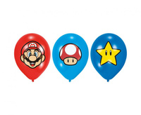 #BL Balony lateksowe 11" Super Mario Bros 27.5 cm, 6 szt.