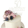 Topper na tort personalizowany Cyfra + urodziny + imię WZ. III