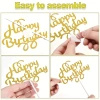 Papierowy topper na tort HAPPY BIRTHDAY SREBRNY WZ.I