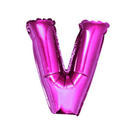 #BFK Balon foliowy "Litera V", różowa, 35 cm KK