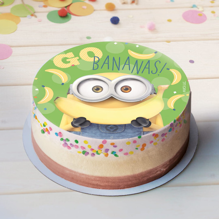 Opłatek na tort MINIONKI śr. 20 cm DeKora