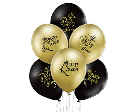 #BL Balony lateksowe D11 Party Queen 1C2S, 6 szt.