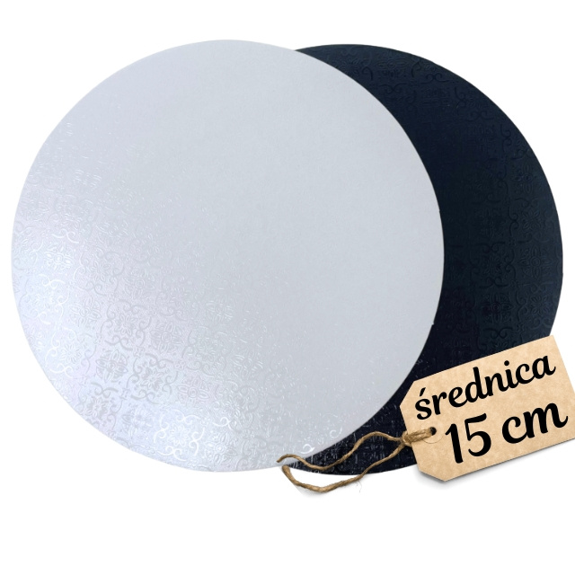 Dwustronny podkład pod tort 15 cm – tłoczony wzór i eleganckie wykończenie