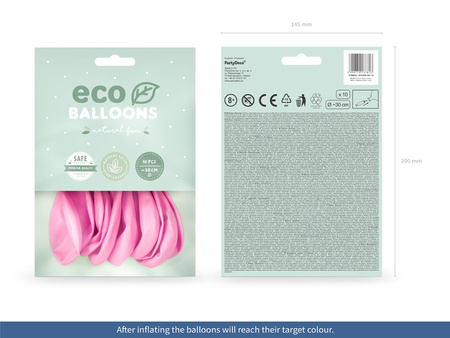 Balony Eco 26cm pastelowe, mix (1 op. / 10 szt.)