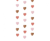 #DEGI Girlanda papierowo-foliowa W&C Serduszka, 450 cm, serce 5 cm