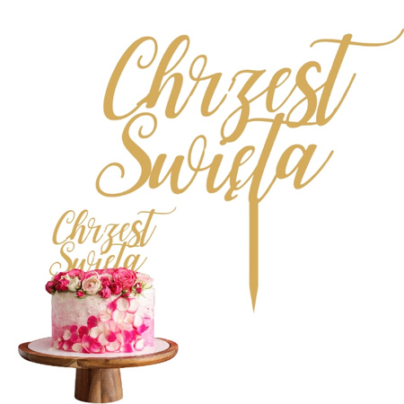 Topper na tort CHRZEST ŚWIĘTY WZ.VIII