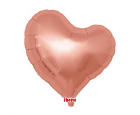 #BFK Balon Ibrex Hel, serce Sweet 18", Metallic Rose Gold, 5 szt.