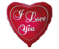 #BFK Balon foliowy 18" FX - I Love You - red, pakowany