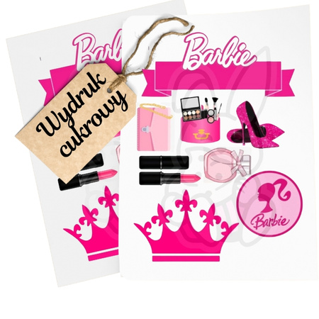 Wydruk jadalny, opłatek na tort BARBIE WZ. II