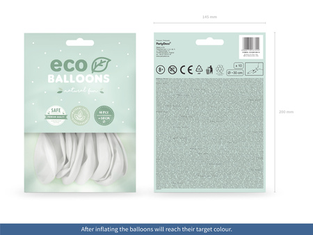 Balony Eco 26cm metalizowane, zielony (1 op. / 10 szt.)
