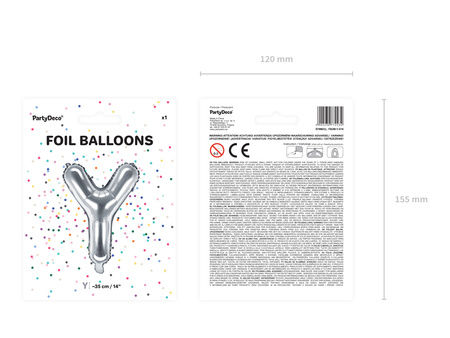 Balon foliowy Litera ''S'', 35cm, złoty