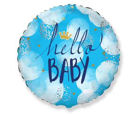 #BFK Balon foliowy 18" FX - Hello Baby Boy, pakowany KK