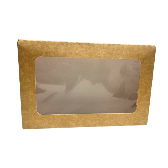 Pudełko na ciastka KRAFT 23x15x5 cm wypełnione ciasteczkami i pierniczkami