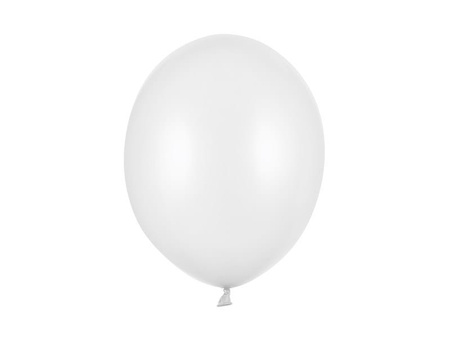 Balony lateksowe strong 23 cm metaliczny BIAŁY 10 szt.