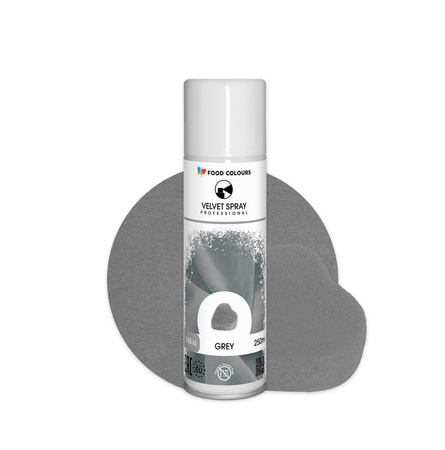 Zamsz w sprayu SZARY BEZ E171 250 ml Food Colours