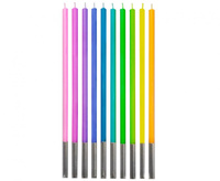#SU Świeczki urodzinowe Pastele, wys. 14.5 cm, 10 szt.