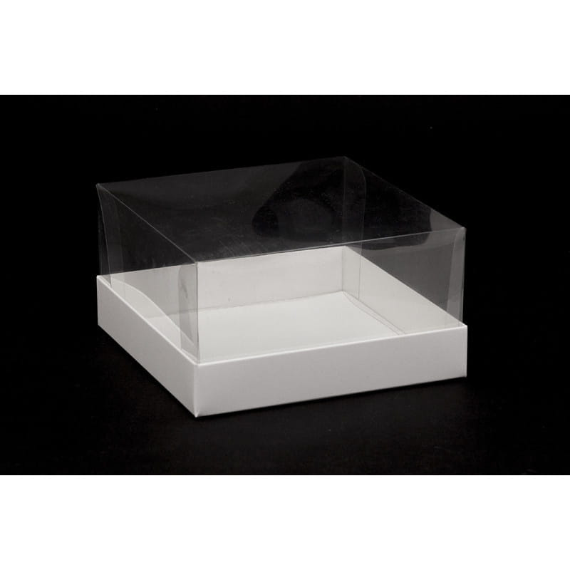 Białe pudełko na bento cake 15x15x8 cm – widok ogólny