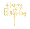 Topper na tort Happy Birthday ZŁOTY Part Pal