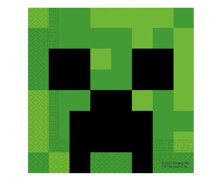 #ZSE Serwetki papierowe Minecraft, 33x33 cm, 20 szt. (papier FSC)