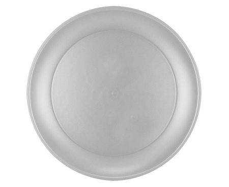 #ZTA Talerz wielokrotnego użytku, srebrny, Decorata Party, 21 cm, 1 szt.