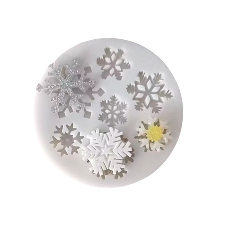 Forma silikonowa do tworzenia dekoracji PŁATKI ŚNIEGU WZ.II