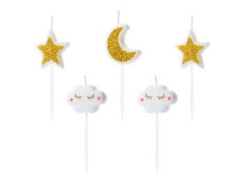 Świeczki urodzinowe Little Star, 5 szt.
