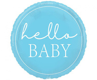#BFK Balon foliowy 18" Hello baby, blue