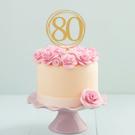 Topper na tort PERSONALIZOWANY LICZBA URODZINY ROCZNCIA WZ.I