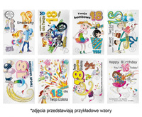 #ZK Laurka z brokatem B6B 117x167 Urodziny 18-stka zest. 643 Grafika - Chłopak, Dziewczyna, Humor