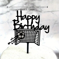 Topper na tort HAPPY BIRTHDAY BRAMKA PIŁKA NOŻNA
