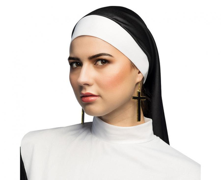 #STAI Kolczyki krzyż, czarno-złote