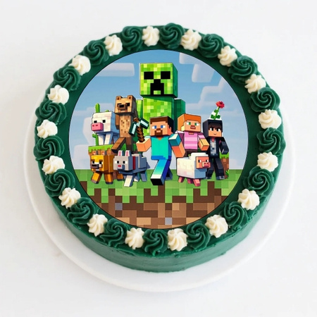 Wydruk jadalny Opłatek na tort MINECRAFT WZ.X