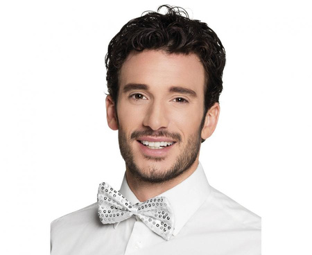 #STAI Mucha w cekiny srebrna