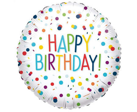 #BFK Balon foliowy 18" CIR - Confetti Bday