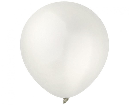 #BL Balony Decomex 5", metallic Pearl White, 100 szt.