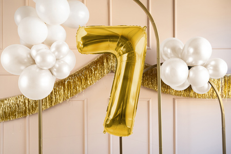 Balon foliowy Cyfra ''9'', 72cm, srebrny